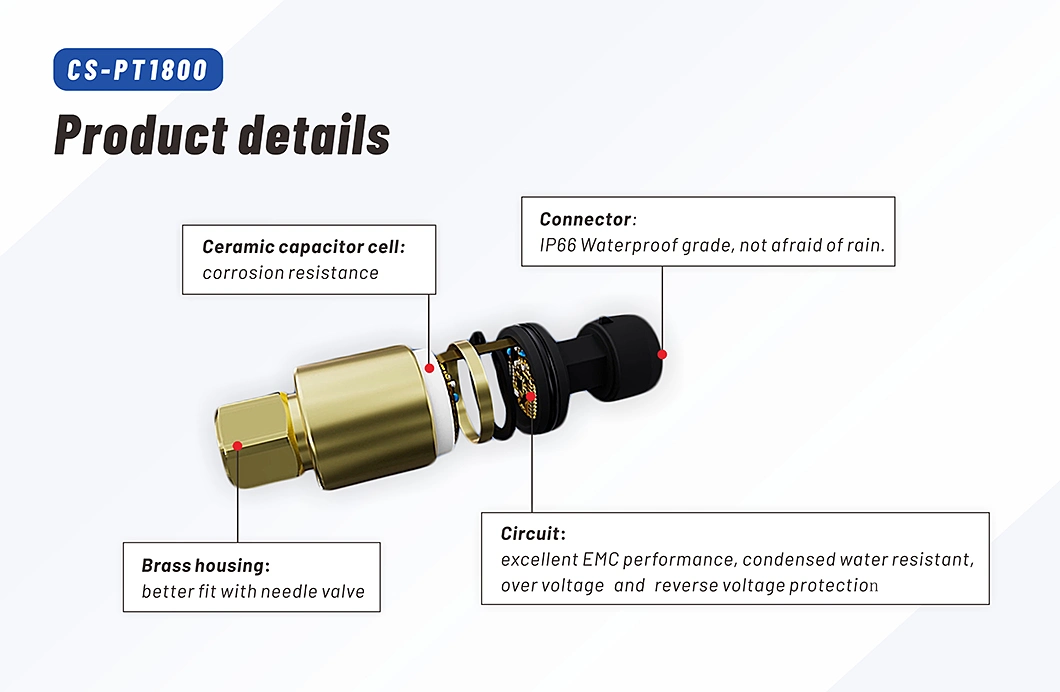 Air Conditioner Pressure Transmitter for Refrigeration Industry with CE Certificate